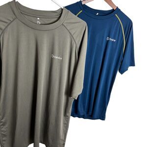 Lot of Tesla Teal & Gray Short Sleeve Hyper-Dri Regular Fit Men's XL Shirt